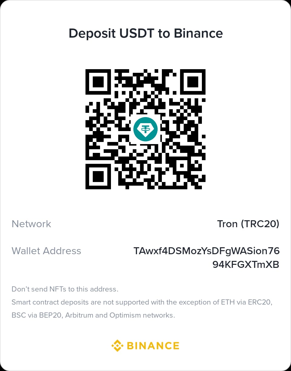 QR Binance (USDT TRC20)